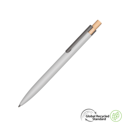 Second-Life GRS Recycled Metal Ballpoint Pen - White