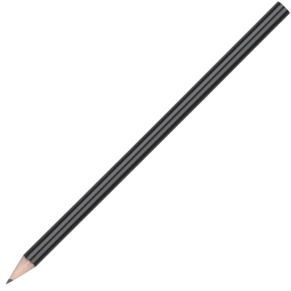 Standard Wooden Pencil with No Eraser - Black