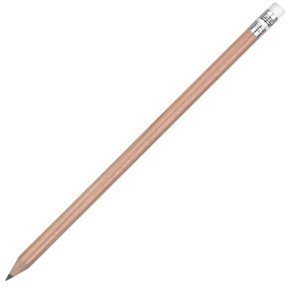 Wooden Argente Pencil with White Eraser - Natural