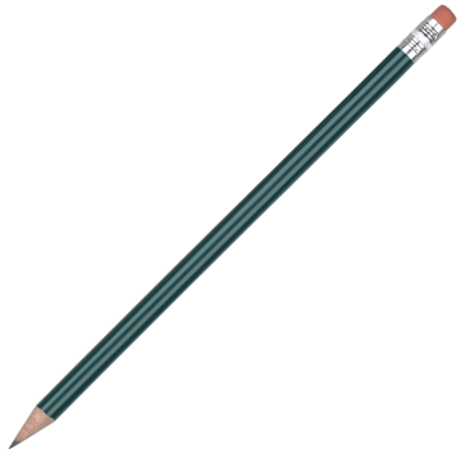 Standard Wooden Pencil with Pink Eraser - Green Unsharpened