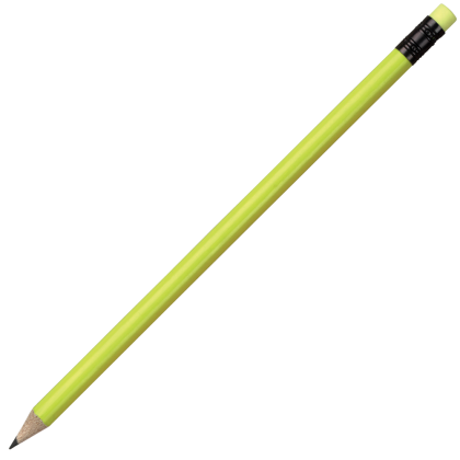 Wooden Pencil - Flurorescent Yellow
