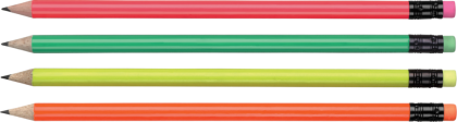 Wooden Pencil - Flurorescent Colours