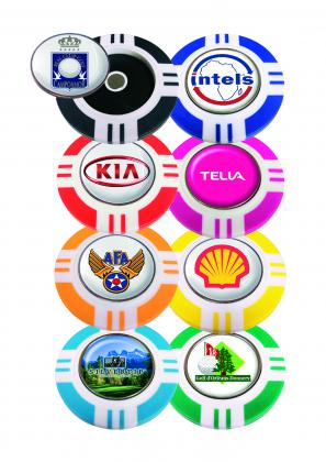 VEGAS POKER CHIP DOME MARKERS