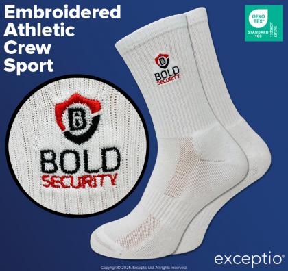 Embroidered Athletic Crew Sports Socks with Low Starting Volumes