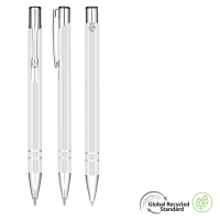 Electra GRS Recycled Metal Ballpoint Pen - White