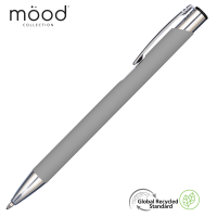 Mood GRS Recycled Soft feel Metal Ballpoint Pen - Cool Grey