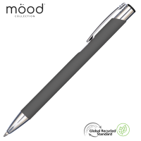 Mood GRS Recycled Soft feel Metal Ballpoint Pen - Dark Grey