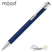 Mood GRS Recycled Soft feel Metal Ballpoint Pen - Navy Blue