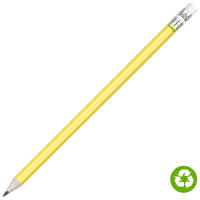 Recycled Paper Pencil with White Eraser - Yellow