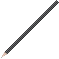Standard Wooden Pencil with No Eraser - Black