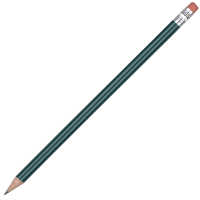 Standard Wooden Pencil with Pink Eraser - Green