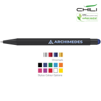 Recycled Par-i Noir Soft Feel Stylus Ballpoint Pen by Chili