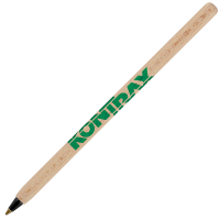 Woodstick Ballpoint Pen - Natural Wood - Black