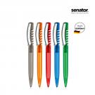 senator® New Spring Clear with metal clip push ball pen