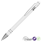 Astra-I Soft Feel GRS Recycled Metal Ballpoint Pen - White