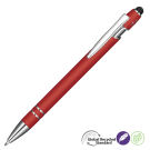 Astra-I Soft Feel GRS Recycled Metal Ballpoint Pen - Red