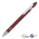 Astra-I Soft Feel GRS Recycled Metal Ballpoint Pen - Burgundy