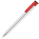 Absolute Argent Ballpoint Pen - Silver - Red