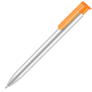 Absolute Argent Ballpoint Pen - Silver - Orange