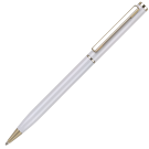 Cheviot Oro Metal Ballpoint Pen - Gloss White - Gold