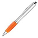 Contour-i Argent Ballpoint Pen with Stylus - Silver - Orange