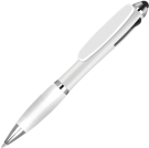 Contour Tricolour Ballpoint Pen with Stylus - White