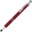 Electra Classic Soft Feel Metal Ballpoint Pen with Stylus - Burgundy