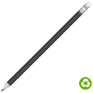 Recycled Paper Pencil with White Eraser - Black