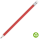 Recycled Paper Pencil with White Eraser - Red