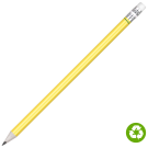 Recycled Paper Pencil with White Eraser - Yellow