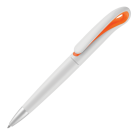 Swan Ballpoint Pen - White - Orange