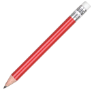 Mini Wooden Pencil with Eraser - Red