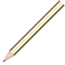 Mini Wooden Pencil with No Eraser - Gold
