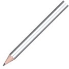 Mini Wooden Pencil with No Eraser - Silver