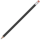 Certified Sustainably Sourced Wooden Pencil with Pink Eraser - Black