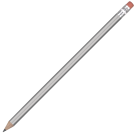 Certified Sustainably Sourced Wooden Pencil with Pink Eraser - Silver