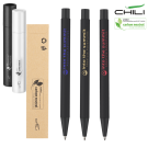 Par Noir Soft Feel Recycled Metal Ballpoint Pen by Chili - Black