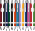 Electra Soft Feel Metal Ballpoint Pen (Blue Ink)
