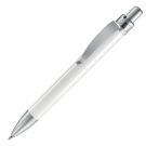 Futura Digital Ballpoint Pen - White - Silver