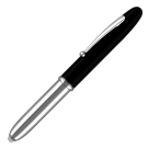 Lumi Light Metal Ballpoint Pen - Black - Silver