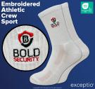 Embroidered Athletic Crew Sports Socks with Low Starting Volumes