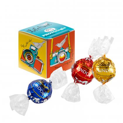 Mini Promo-Cube with Lindt Lindor Truffles Mix