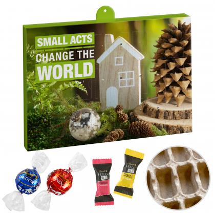 Premium Gift Advent Calendar Eco with Lindt Lindor Truffles & Hello Mini Stick from Lindt Mix