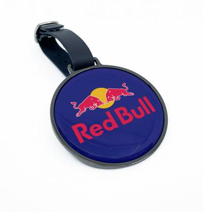 ROUND BLACK NICKEL METAL GOLF BAG TAG