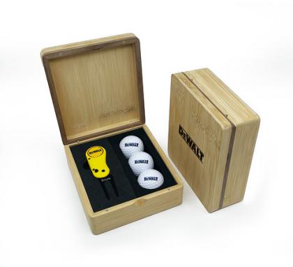 MINI HINGED MAGNETIC BAMBOO FLIX PRO 2.0 GOLF PRESENTATION BOX