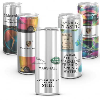 330 ml Sleek Branded Sparkling Canned Water Say to to Plastic Bottles 