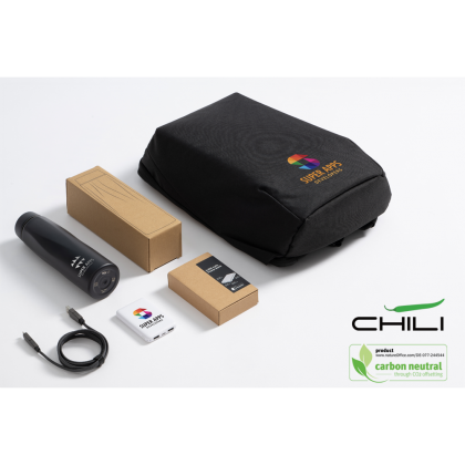 Chili Concept Gift Set 8 - Anti-theft Backpack, Charging Cable, Power Bank, Bottle