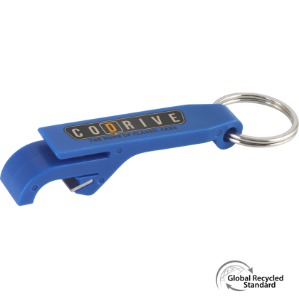 Keyring Bottle Opener GRS Recycled - Blue