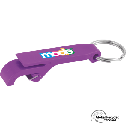 Keyring Bottle Opener GRS Recycled - Purple
