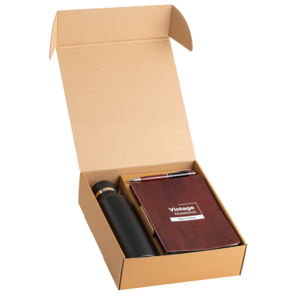Onboarding Gift Set 12 - A5 Notebook, Vacuum Bottle, Leatherette Pen